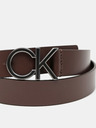 Calvin Klein hnědý kožený pánský pásek CK Enamel Колан